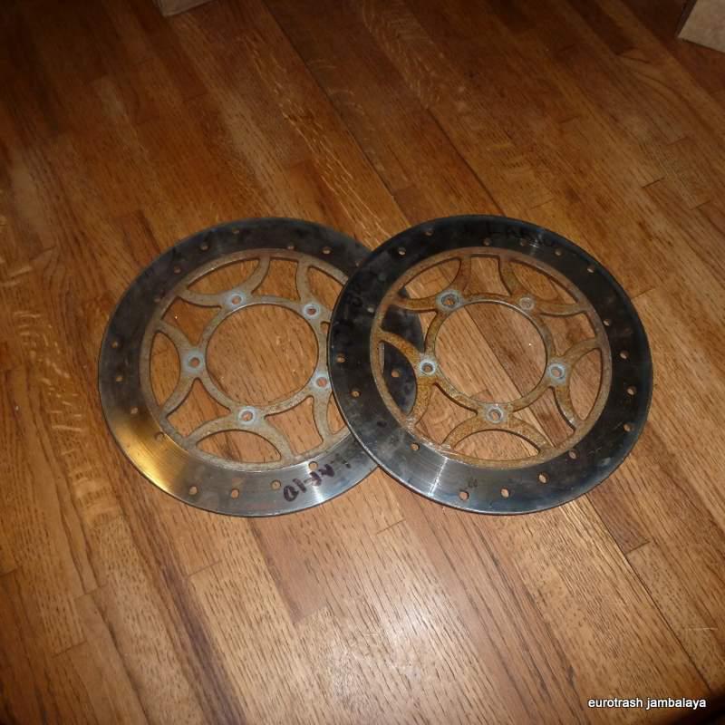 Moto guzzi 650 750 lario front brake disc pair brembo