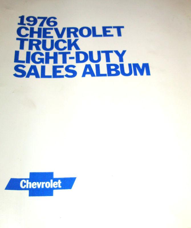 1976 chevrolet truck sales album  data book  el camino  blazer paint & fabric 