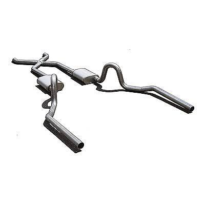 Pypes exhaust system no-muffler header-back stainless buick chevy olds pontiac