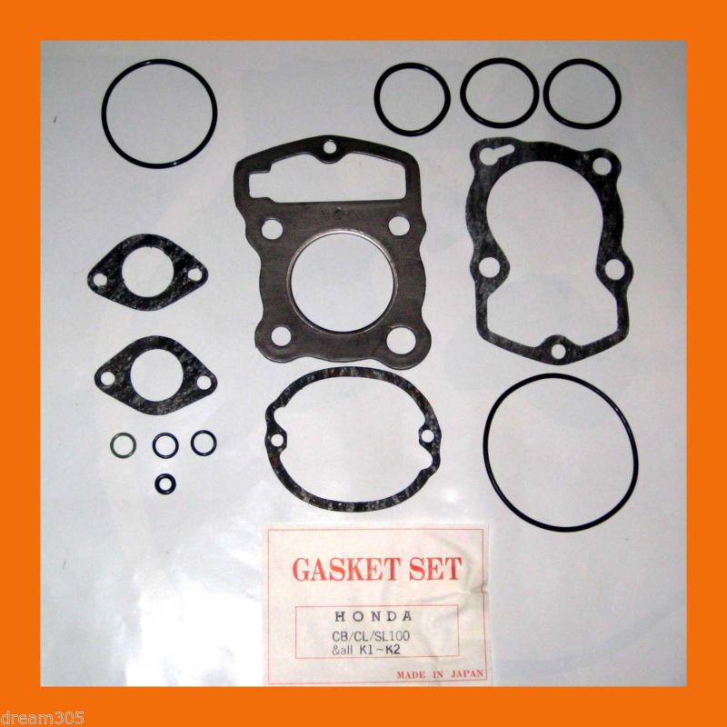 Honda cb100 cl100 sl100 engine gasket set! 1970 1971 1972 1973 top-end set.