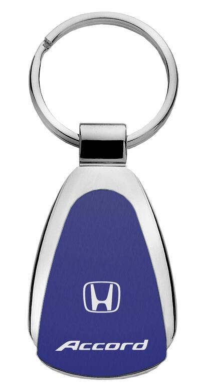 Honda accord blue blue tear drop metal key chain ring tag key fob logo lanyard