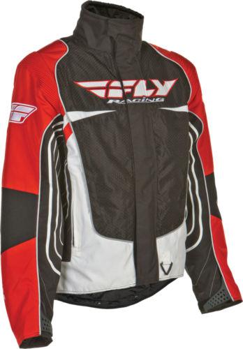 Fly racing snx motorcycle jacket red/black/white x-large