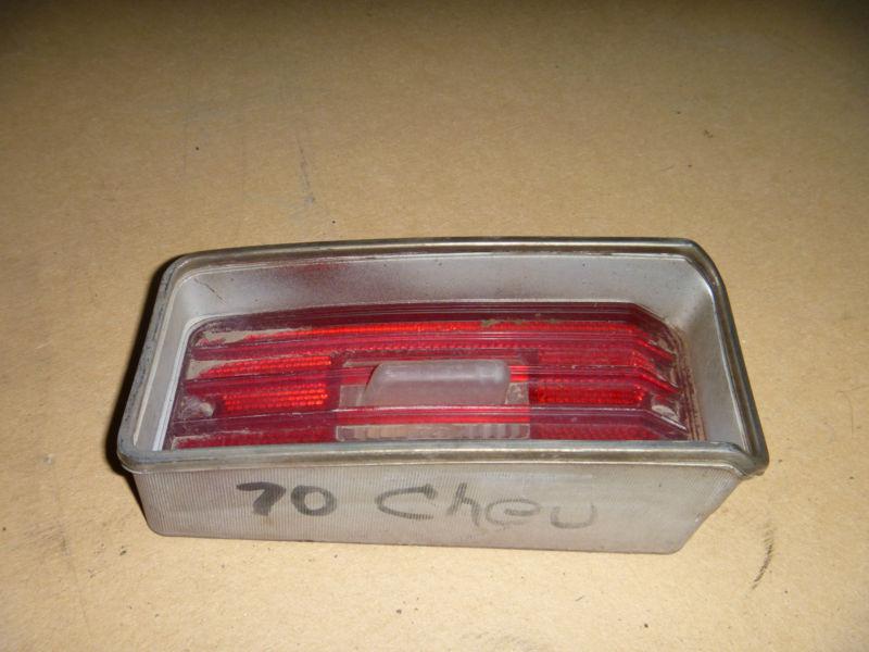 1970 chevy impala left center back up  tail light lens