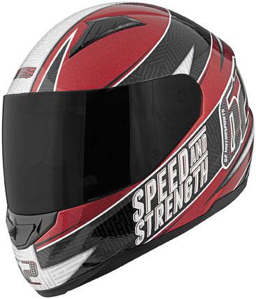 Speed and strength ss1100 motorcycle helmet 62 motosport red black size small