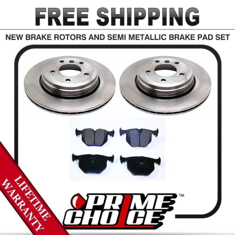 Rear kit (2) brake rotors and (1 set) premium brake pads with lifetime warranty