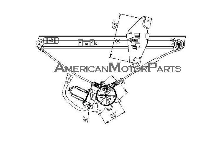 Tyc right side replacement front power window regulator 92-96 toyota camry