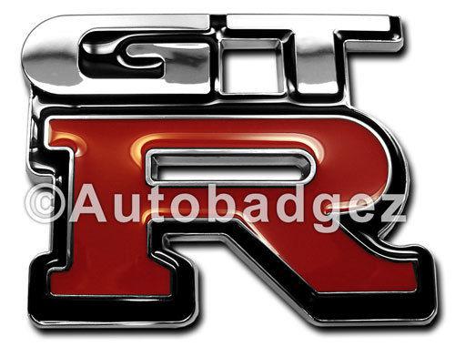 1 - new chrome nissan skyline r33 r34 gtr gt-r badges emblems logo (gt-r chrome)