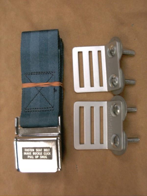 1950's,1960's ford,thunderbird,lincoln,mercury new blue seat belt with brackets