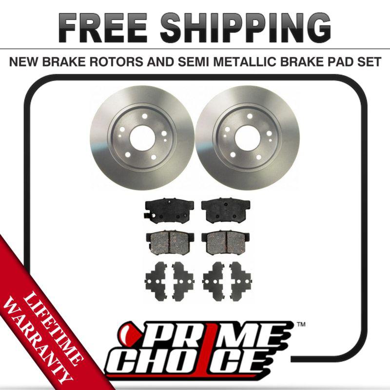 Rear kit (2) brake rotors and (1 set) premium brake pads with lifetime warranty