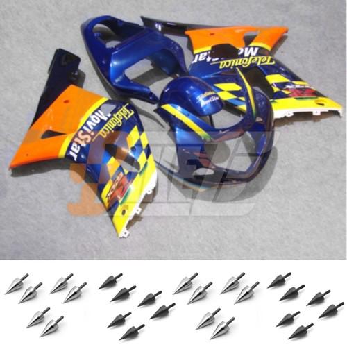 Bolt kit & injection fairing kit bodywork for suzuki gsx r 1000 k1 2001 2002 ad