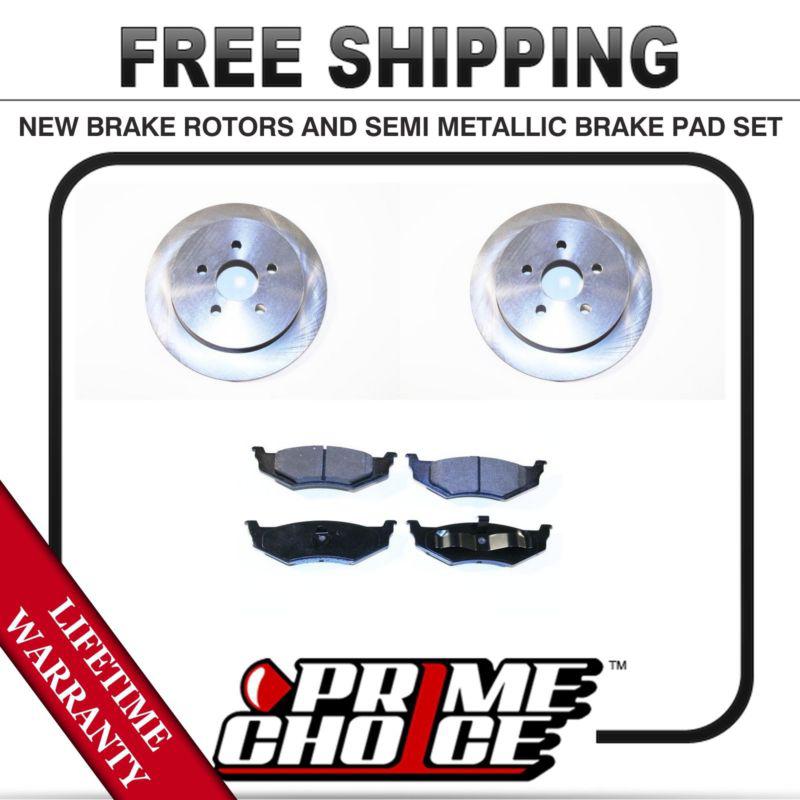 Rear kit (2) brake rotors and (1 set) premium brake pads with lifetime warranty