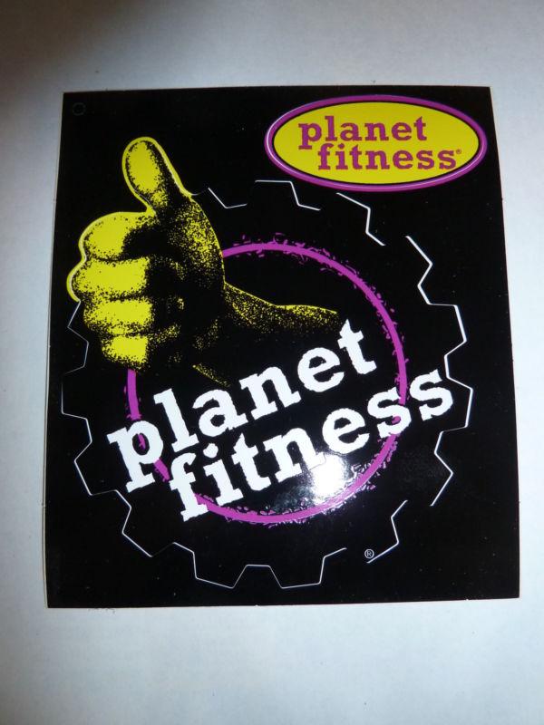 Planet fitness logo gear thumbs up bumper sticker exercise gym health club new