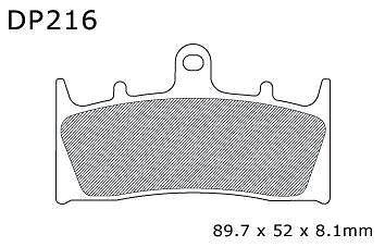 Dp standard brake pads front fits kawasaki zrx 1200 r 2001-2006