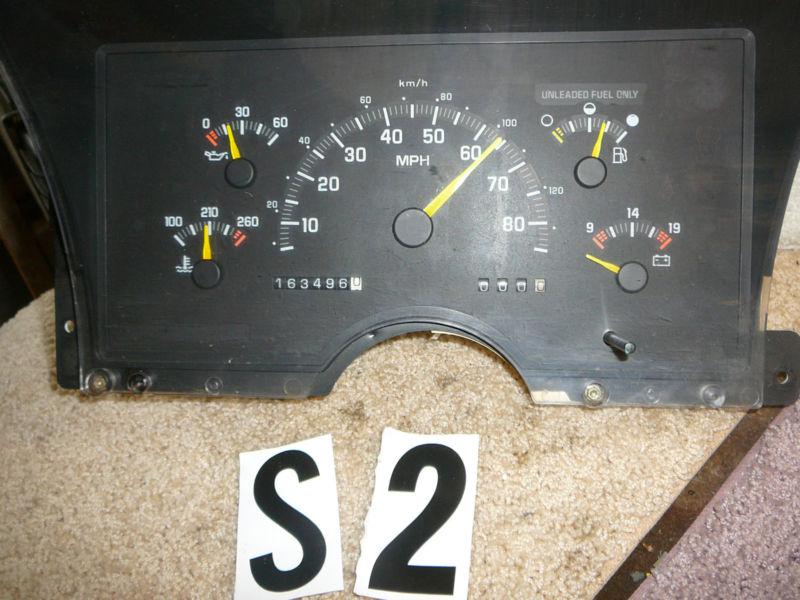 92 93 94 chevy gmc truck suburban yukon blazer speedometer cluster mt 163k