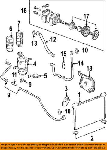 Gm oem 3096068 a/c condenser, compressor & lines-filter