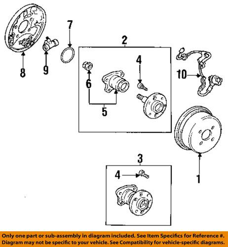 Toyota oem 8954512020 rear abs wheel sensor/abs wheel speed sensor