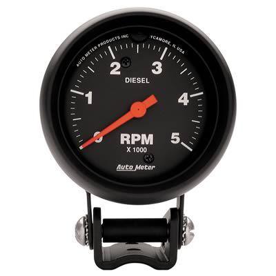 Autometer performance series mini tachometer diesel 0-5,000 2 5/8" dia 2888