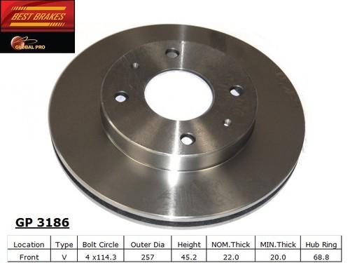 Best brakes usa gp3186 front brake rotor/disc-disc brake rotor