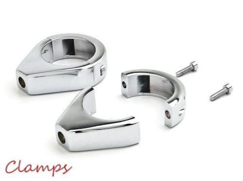 Motorcycle turn signal clamps for harley softail mount bracket 41mm fork chrome