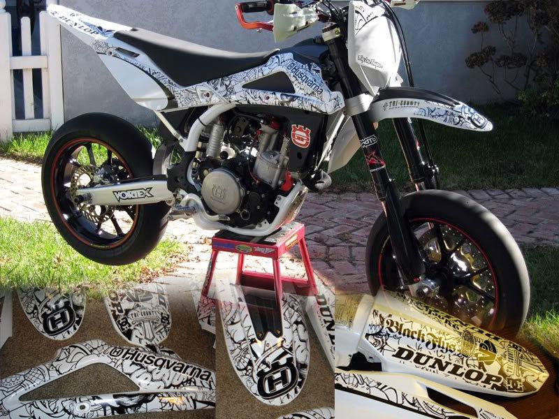 Tattoo graphics kit for a  06-09 husqvarna 510  450 smr