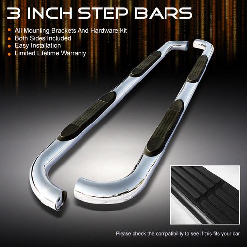 04-08 ford f150 crew cab 3" polished stainless steel side step nerf bars boards