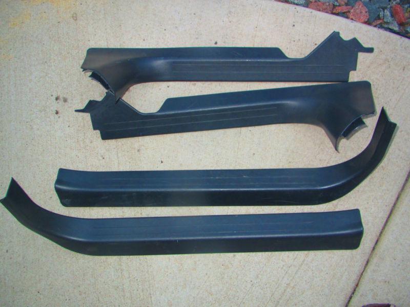 Mercedes benz amg sill plate set scuff kick panel step footstep foot rail trim 