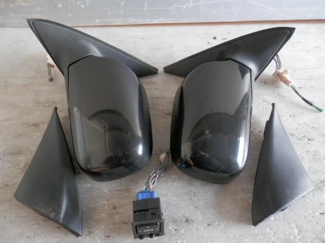 Jdm toyota starlet glanza ep91 black side mirror with switch and inner cover oem