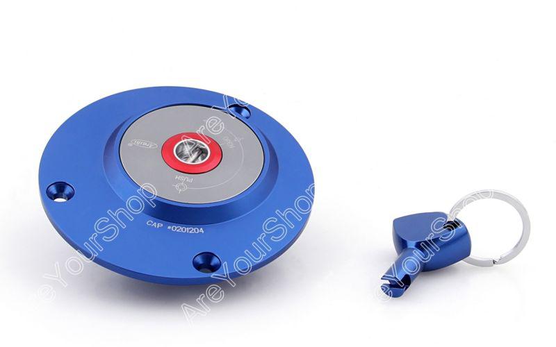 Key lock fuel gas cap ducati 695 748 916 996 998 848 1098 monster s2r s4r blu/gr