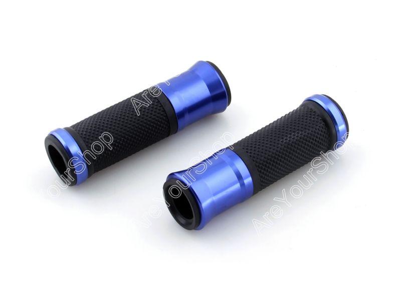 7/8 handlebar grip bar end aluminum pvc honda suzuki yamaha kawasaki ducati blue