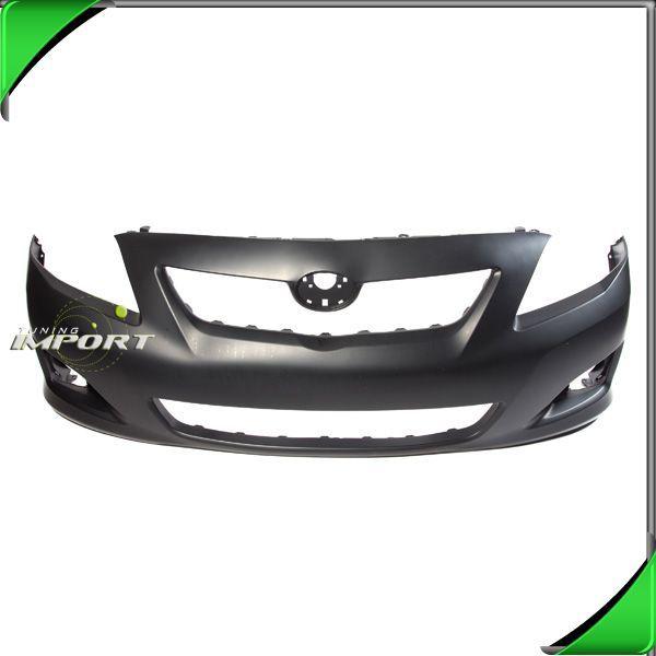 New bumper cover front raw to1000343 unprimed black 2010 corolla base wo air dam