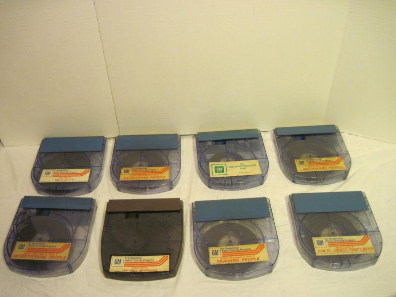 B vintage  rare 8 original gm in dealership sales training program tapes movies 