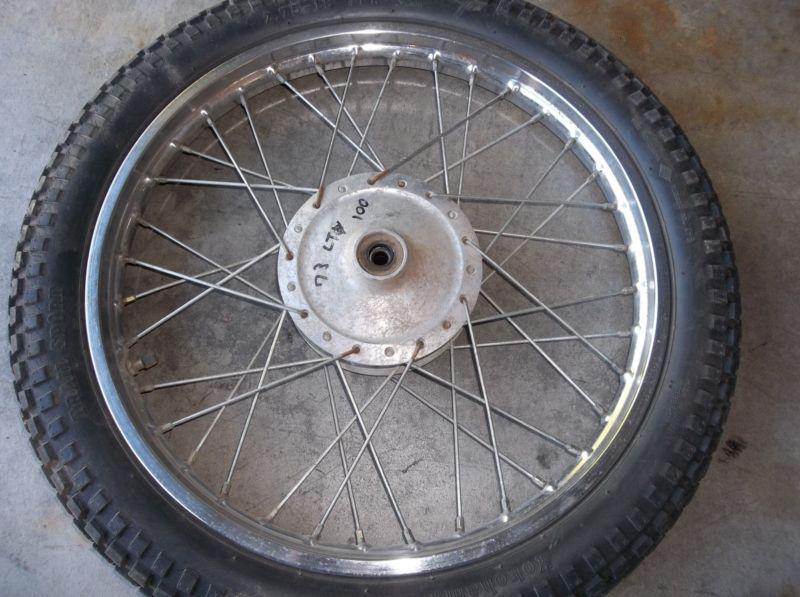 1973 yamaha dt100 lt3 lt1 100 endurolt2  front rim wheel spokes hub