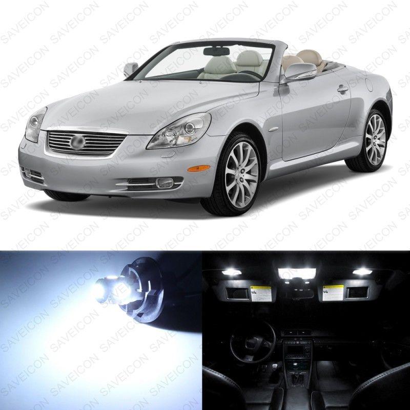 7 x xenon white led interior light package for 2002 - 2010 lexus sc430 ---