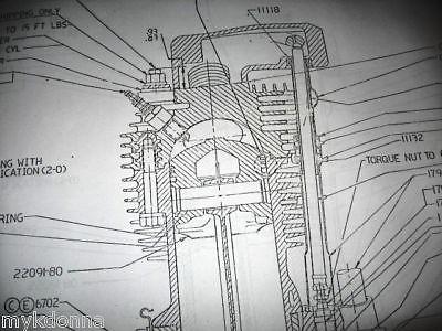 Shovelhead drawing 2views engine blueprint harley davidson fxr flh shovel head