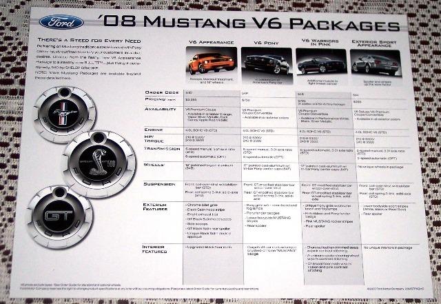 2008 ford mustang gt500 gt500kr california special bullitt literature brochure!