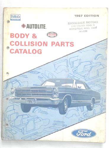 1964 - 1967 ford body and collision catalog manual mustang thunderbird truck 