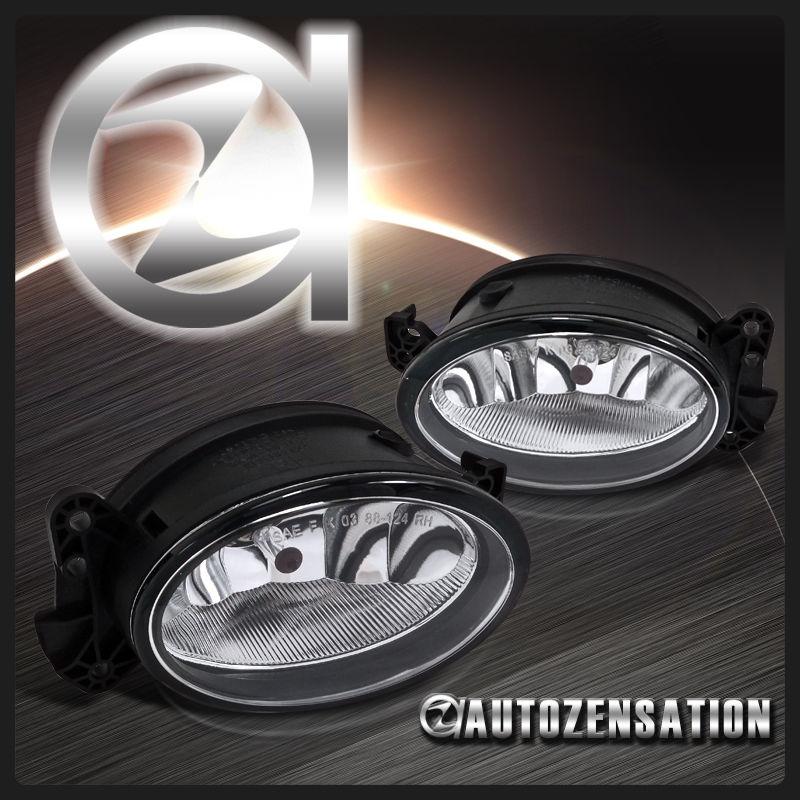 Pair benz 07-11 g class / e class chrome clear fog light cls500/550