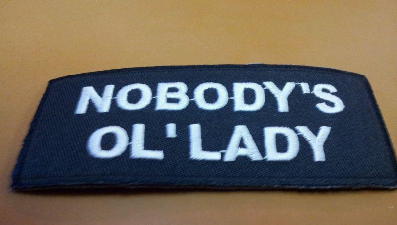 Nobodys ol lady biker patch new!!