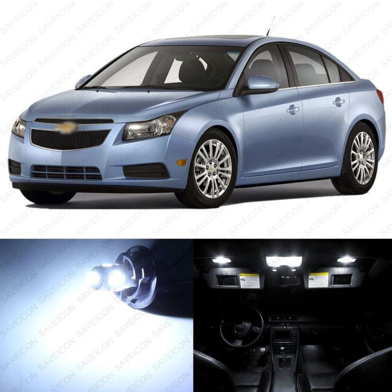 7 x xenon white led interior light package for 2011 - 2014 chevrolet chevy cruze