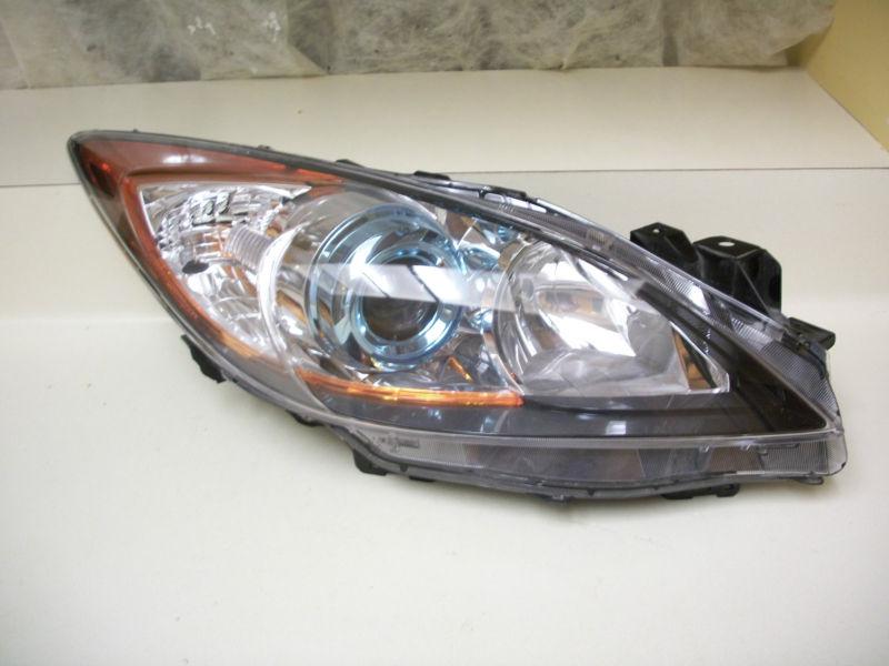 Mazda 3 12 13 headlight oem halogen 6 speed rh w active blue bezel projector