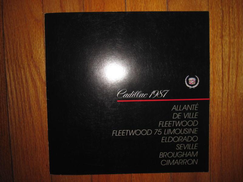 1987 cadillac sales brochure-catalogue