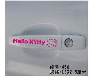 2x hello kitty car truck motor door handle sticker graphics vinyl emblem decal m