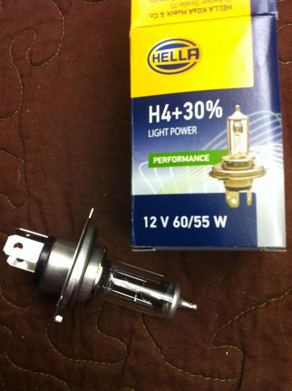 New hella h83140081 h4 xenon premium long life halogen bulb; 12v 60/55w