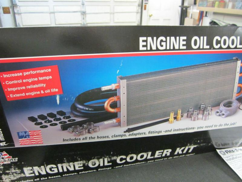 Flex-a-lite high engine oil cooler 3953 7" x 21" 1/2" inlet/outlet