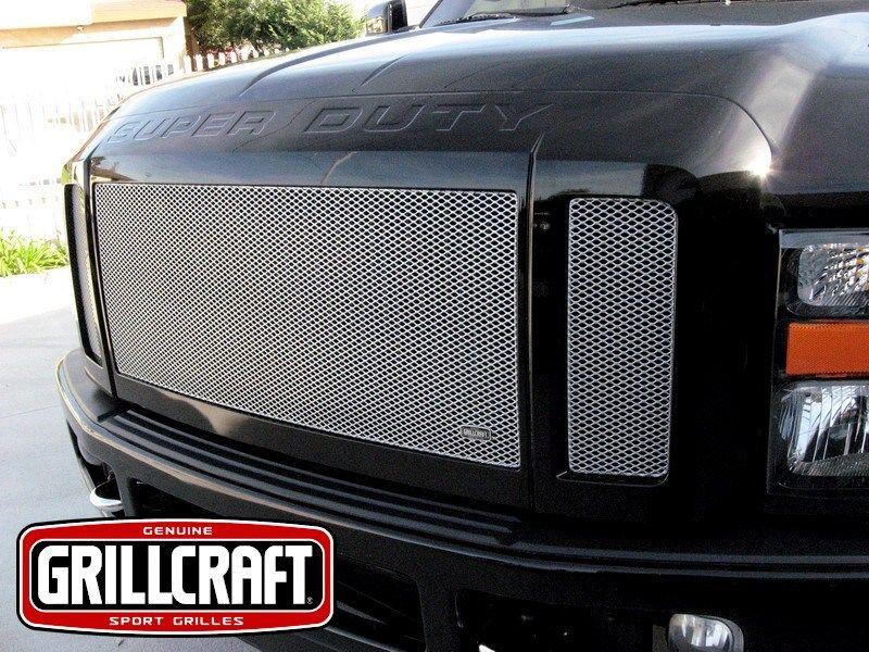 2008-2010 ford fx4 f450 super duty grillcraft silver grille mx 3pc grill set