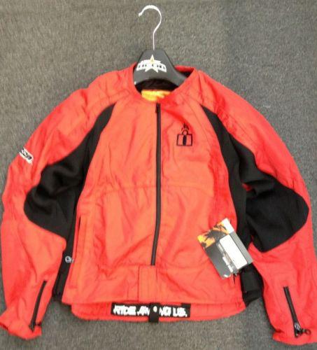 Icon merc textile jacket red & black size m