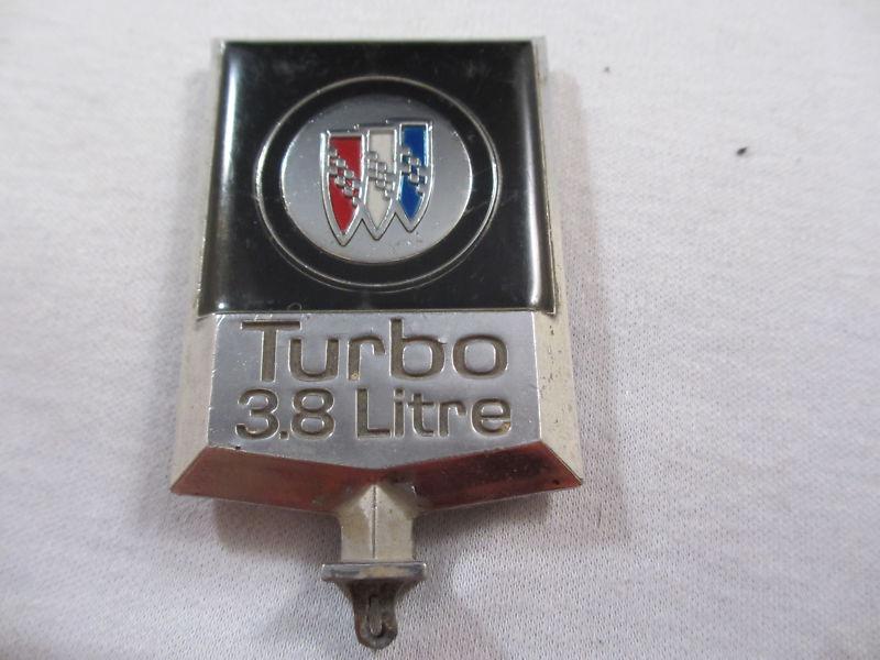 Buick turbo 3.8 litre chrome hood ornament