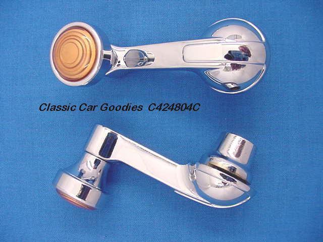 1946 chevy vent window handles (2) with chrome knobs!