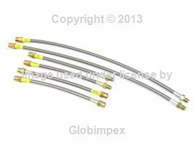 Bmw e24 e28 e32 e34 e36 (1982-1999) brake hose set steel braided dot approved