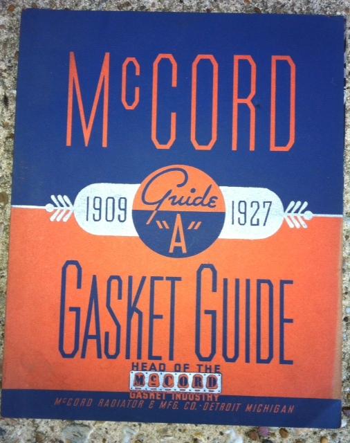 1927 mccord gasket guide "a" catalog book ford dodge studebaker truck tractor +